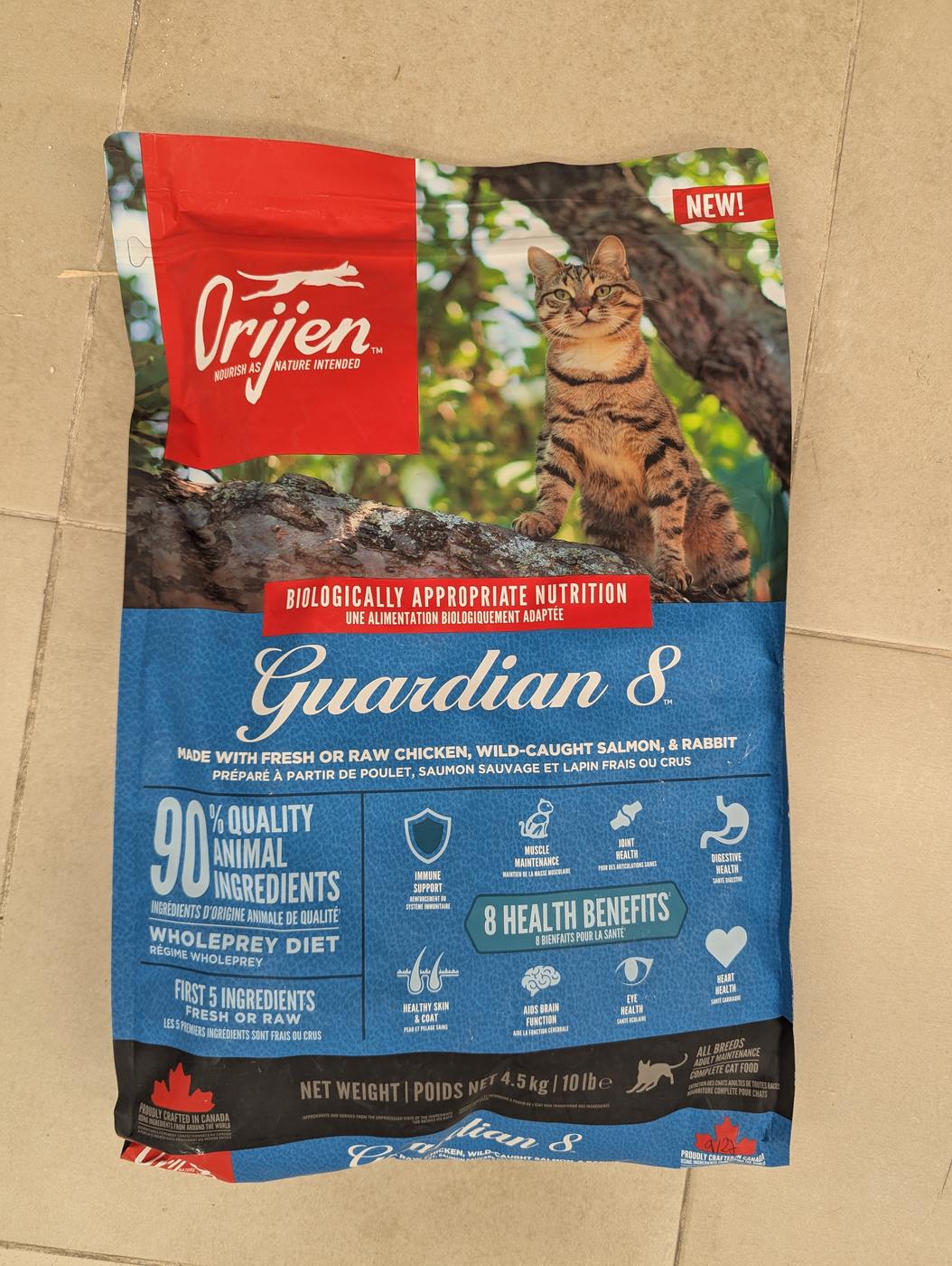 Saco de Orijen Guardian 8 para gatos